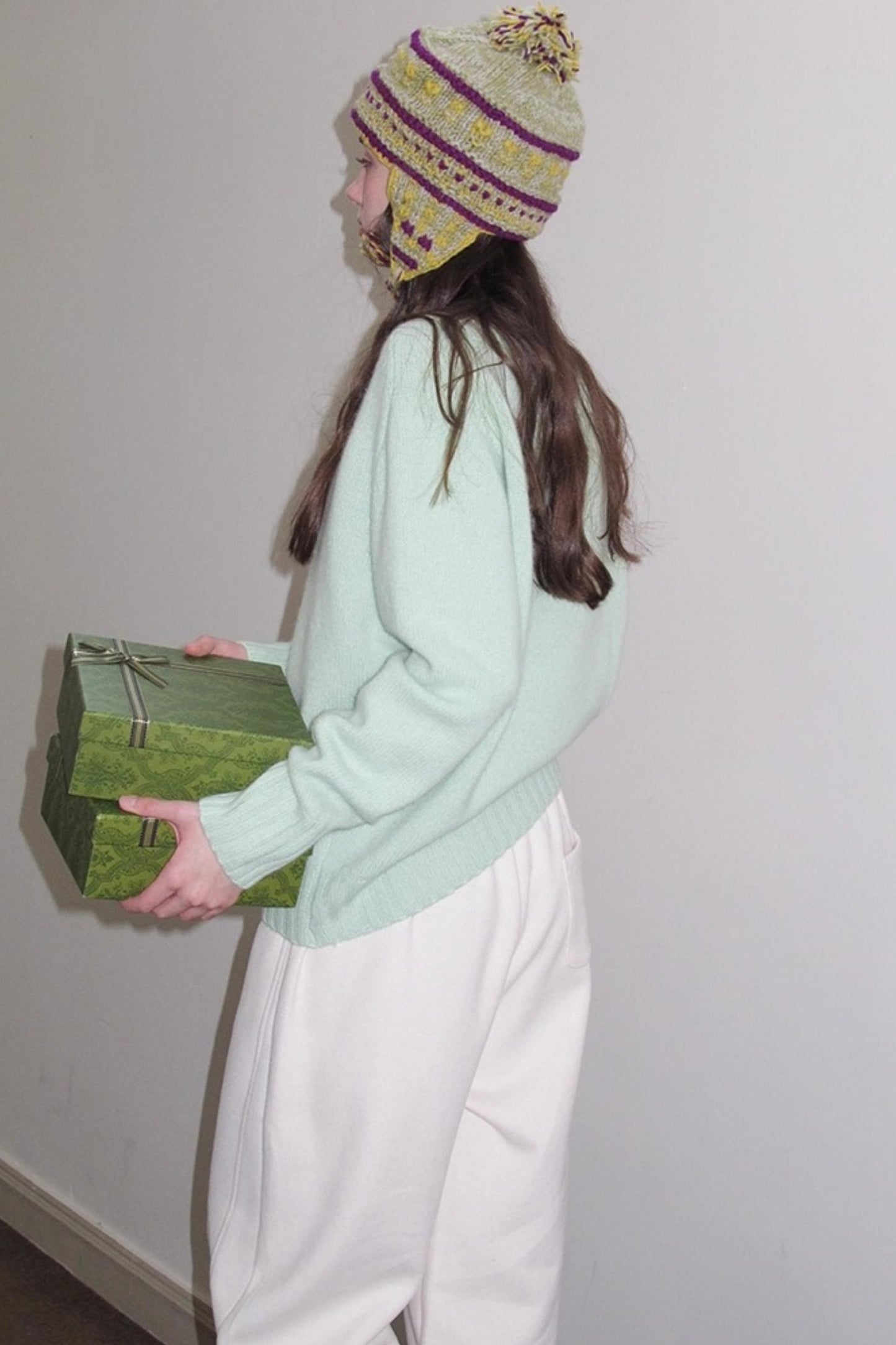 Mint Violet Wool Sweater