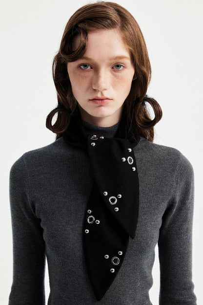 Black Rabbit Ear Scarf