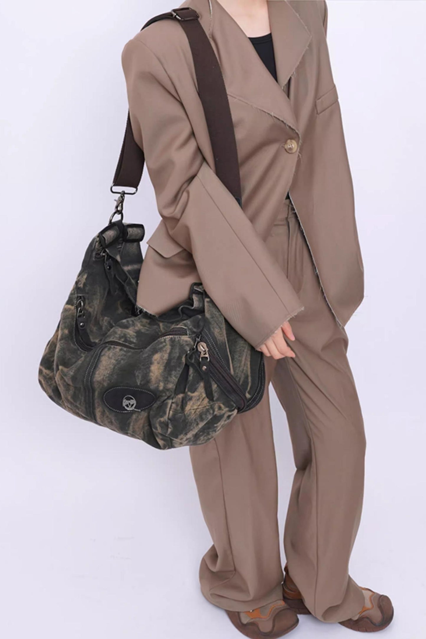 Vintage Denim Patchwork Bag