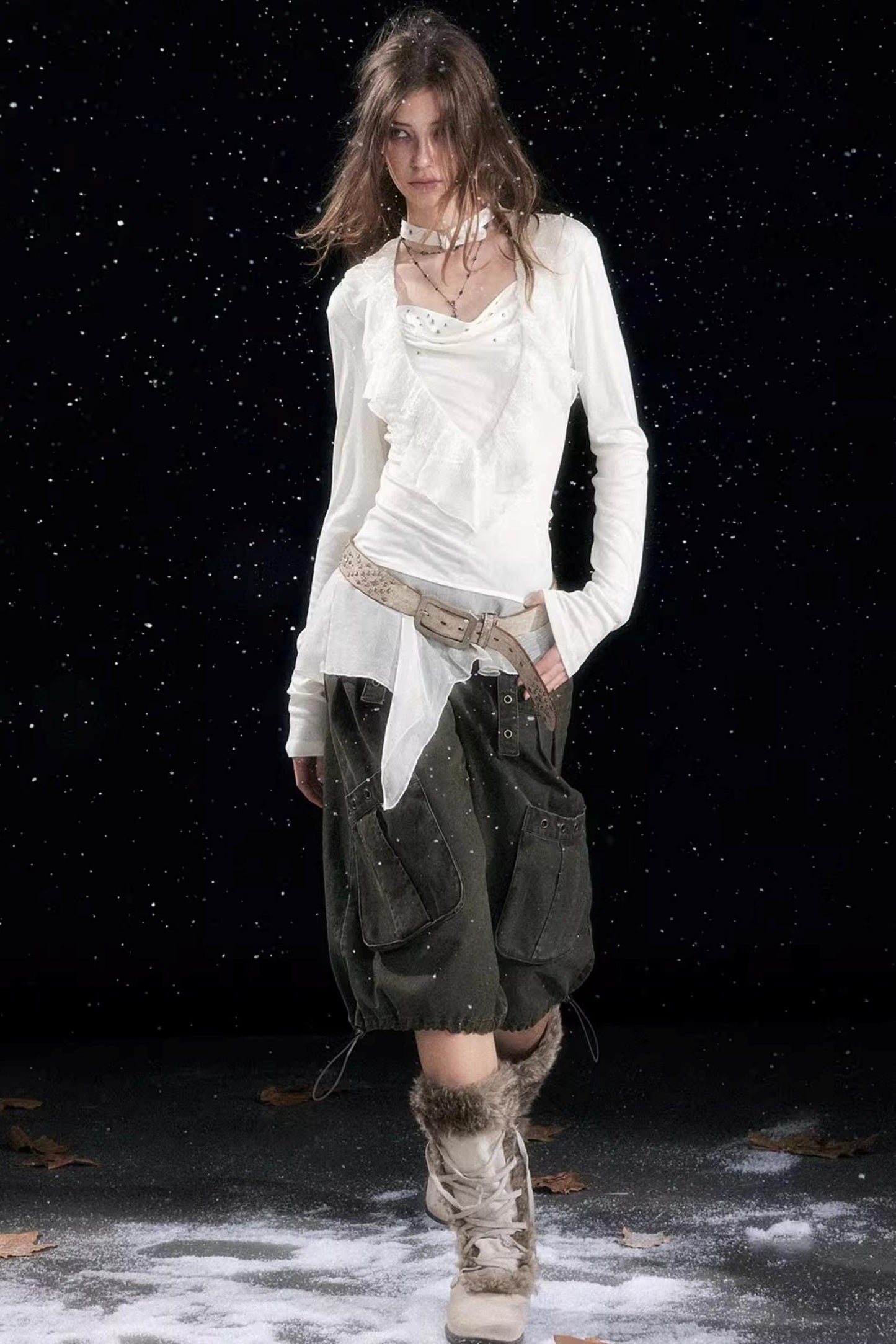 Swing Collar Tencel Shirt