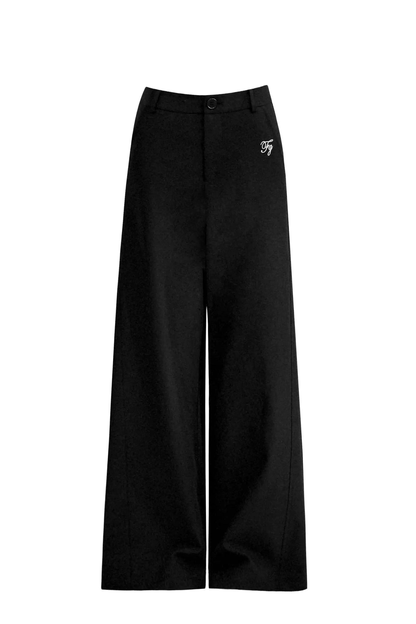 Draped Straight-Leg Commuter Pants