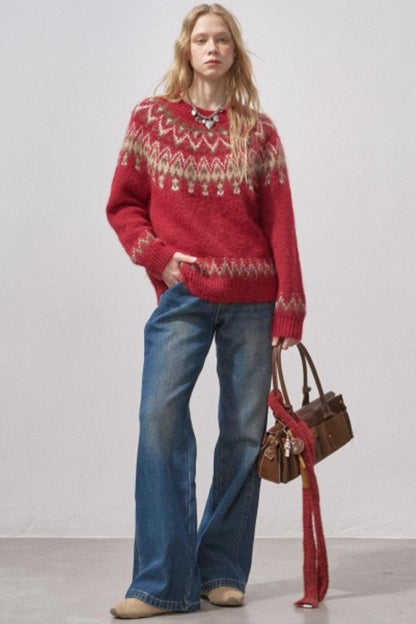 Fair Isle Knit Sweater