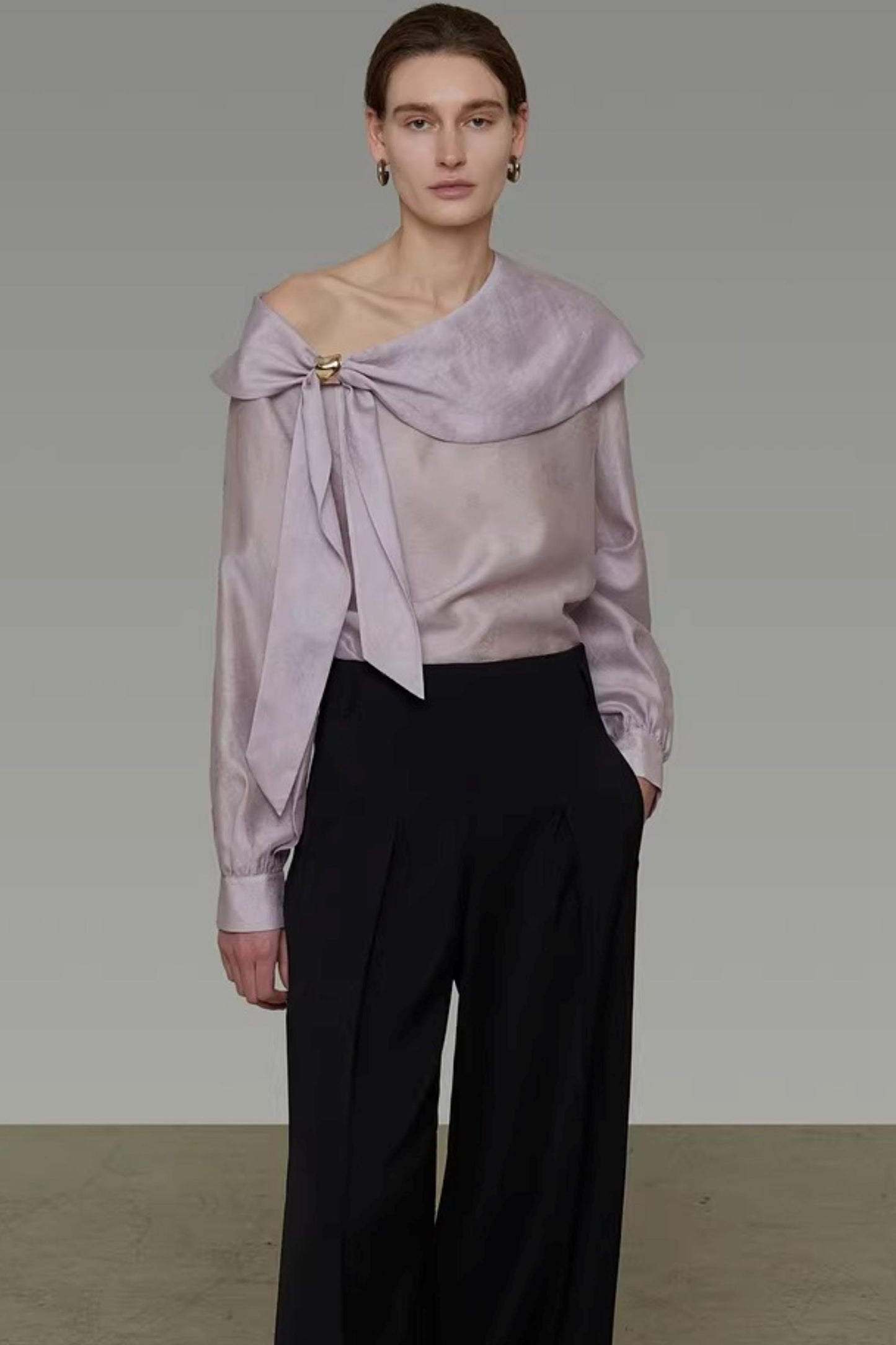 Asymmetrical Off-Shoulder Shirt
