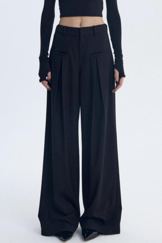 Intellectual Black Pleated Pants