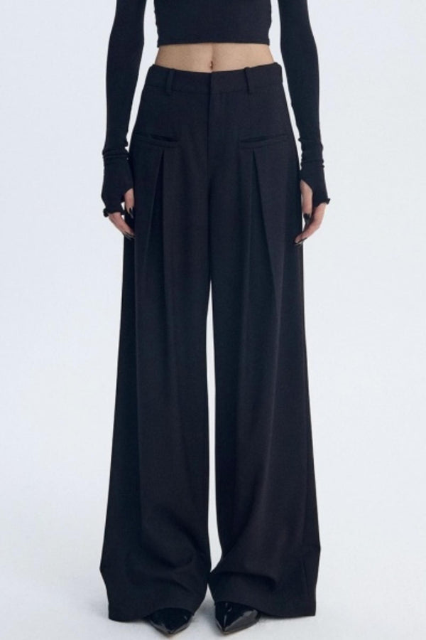 Intellectual Black Pleated Pants