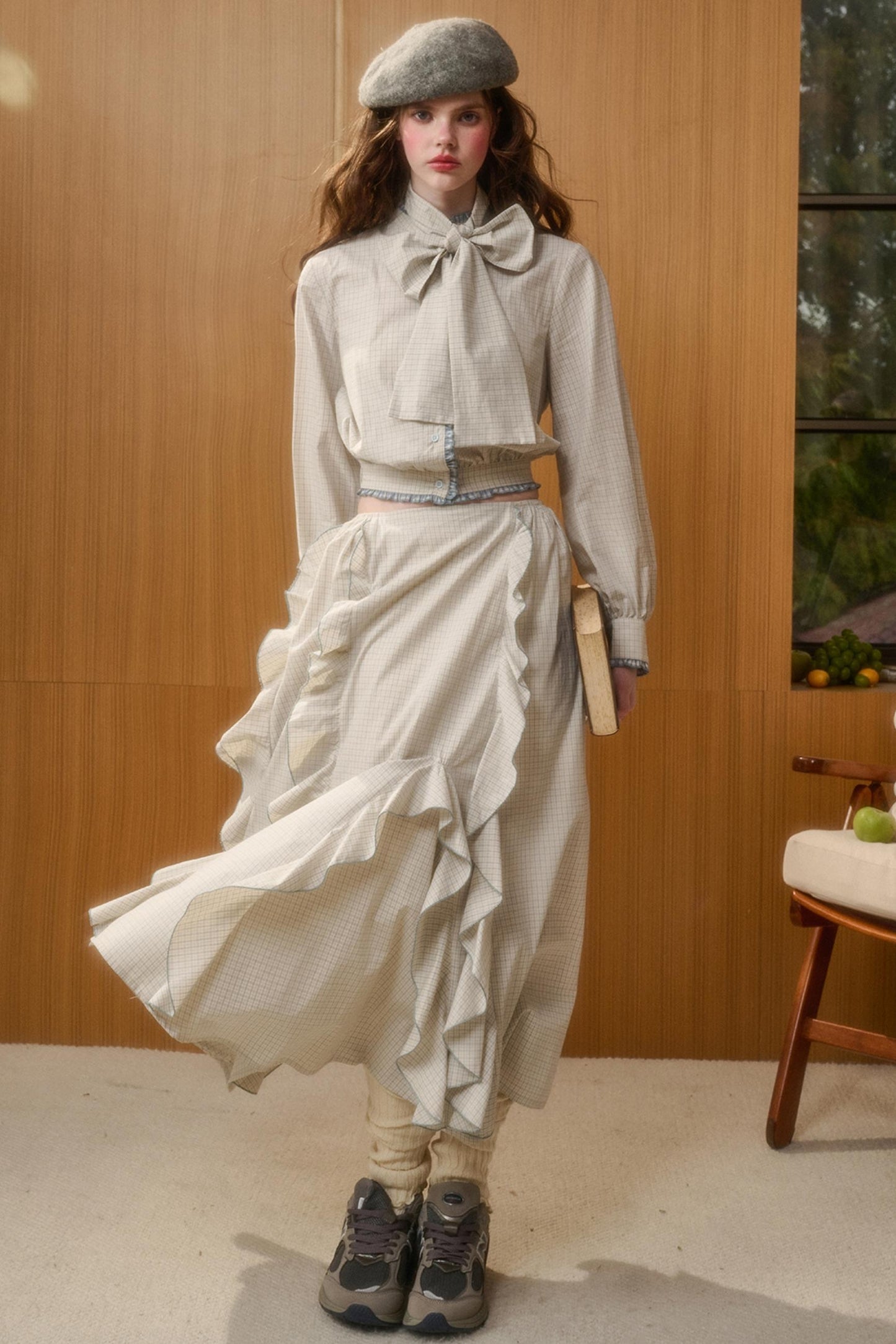 Gentle Wind Cotton Top & Skirt Set-Up