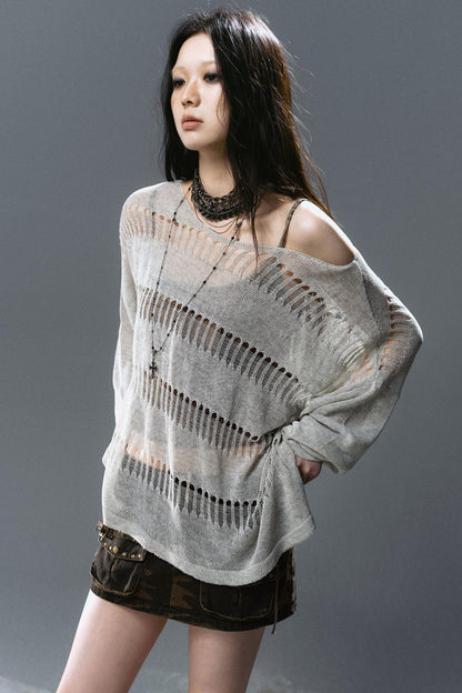 Linen Knit Cover-Up Top