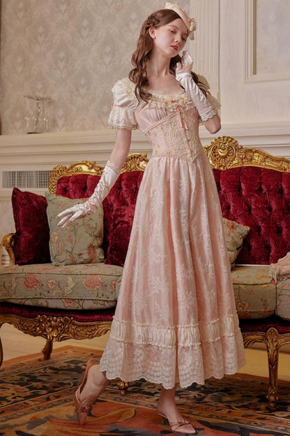 Regency Lace Tea Party Dress Set-Up