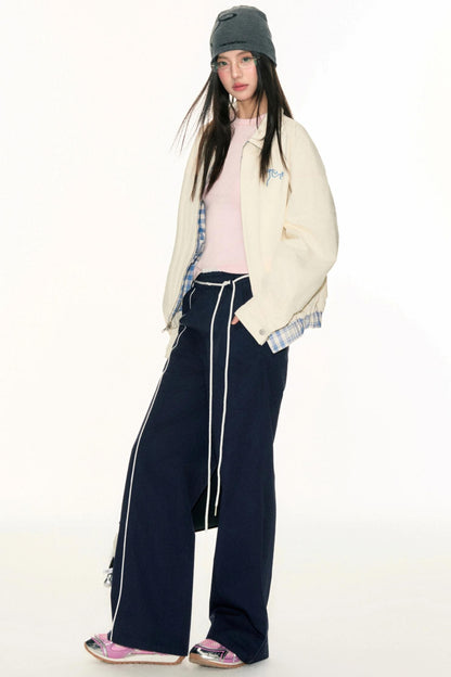 Strappy Blue Plaid Jacket Set-Up