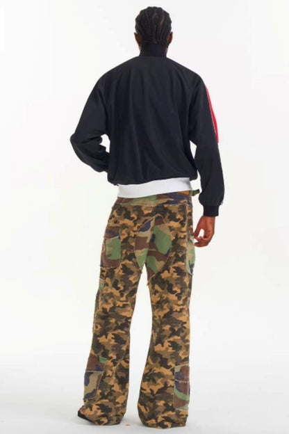 Bootcut-Hose mit Washed-Raw-Edge