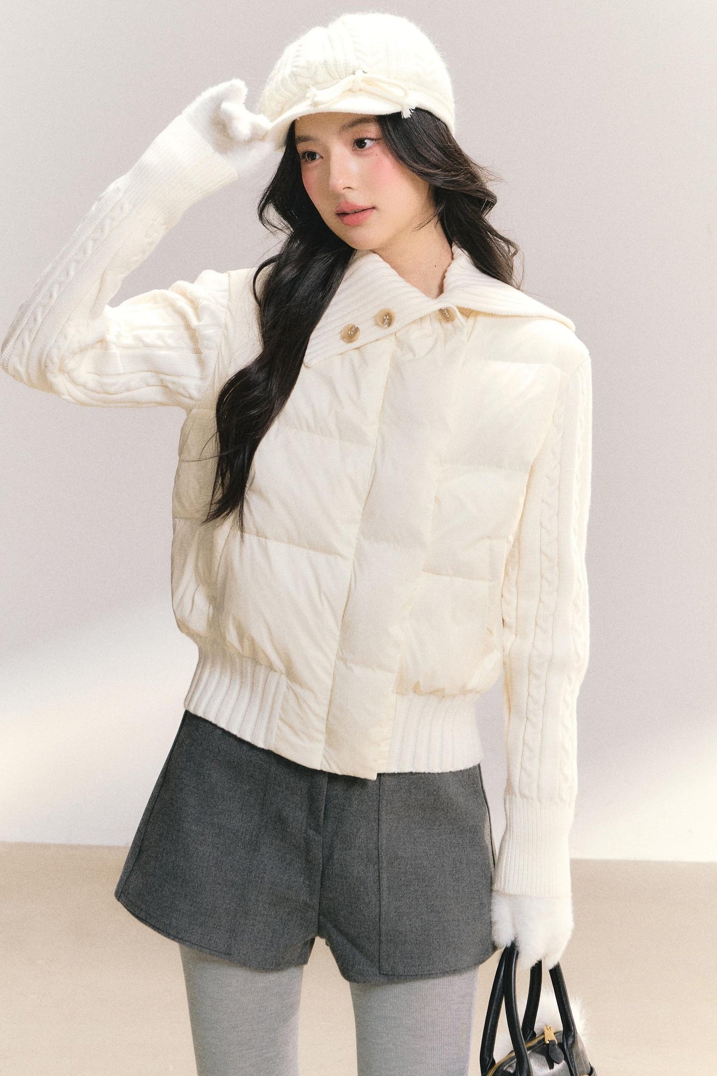 Slim Fit Twist Sleeve Coat