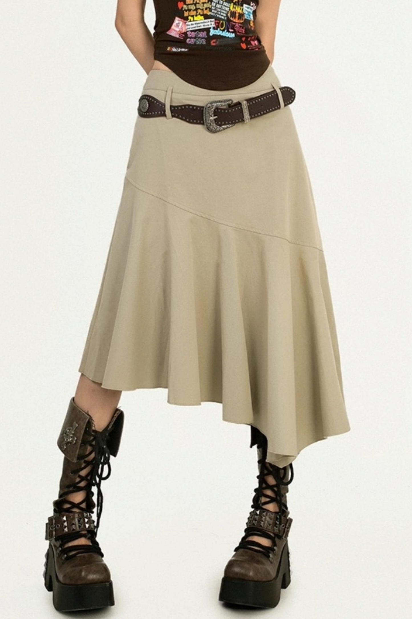 Cool Retro Street Fashion A-Line Skirt