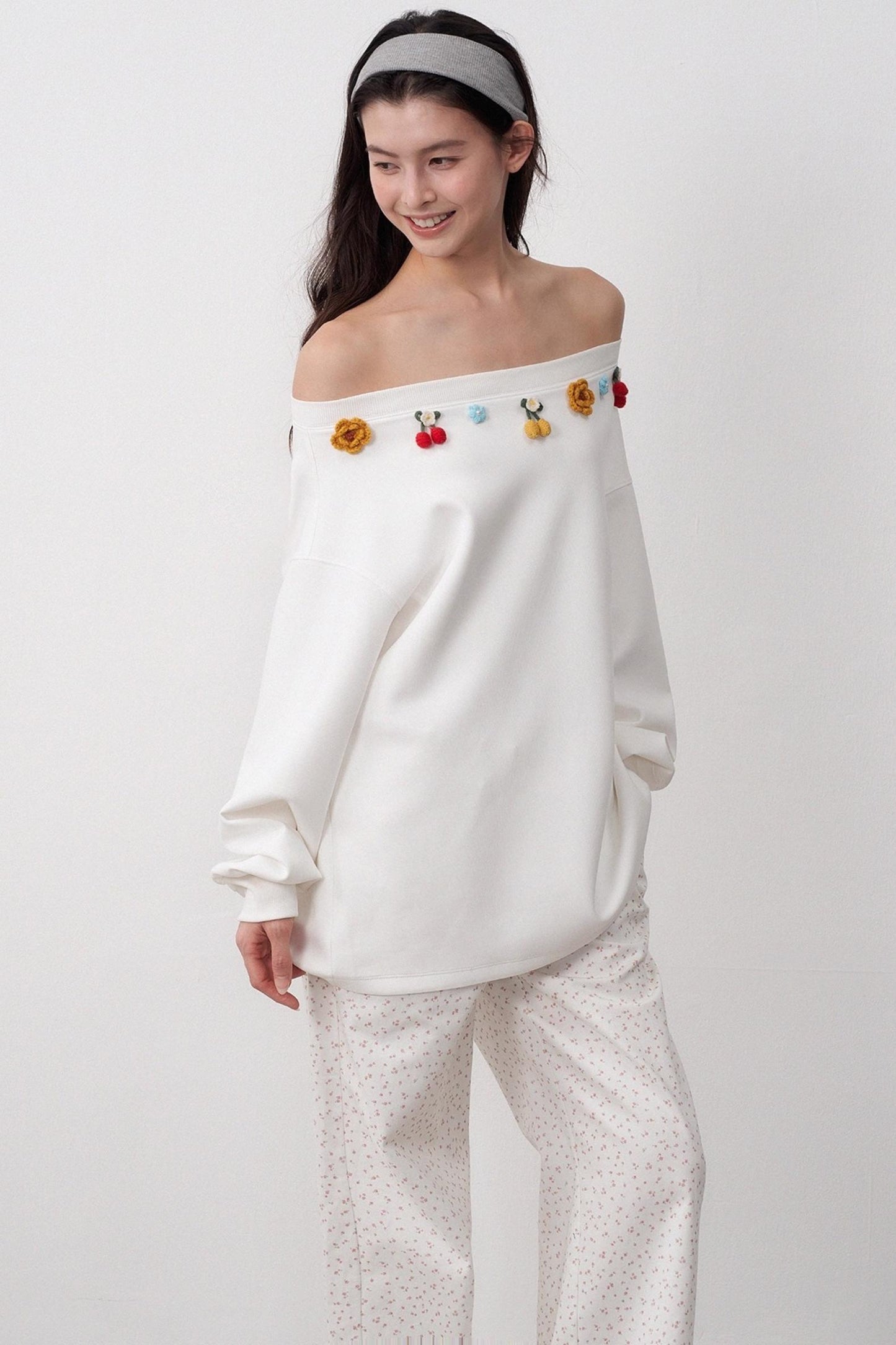 Multi-wear Slanted Shoulder Top