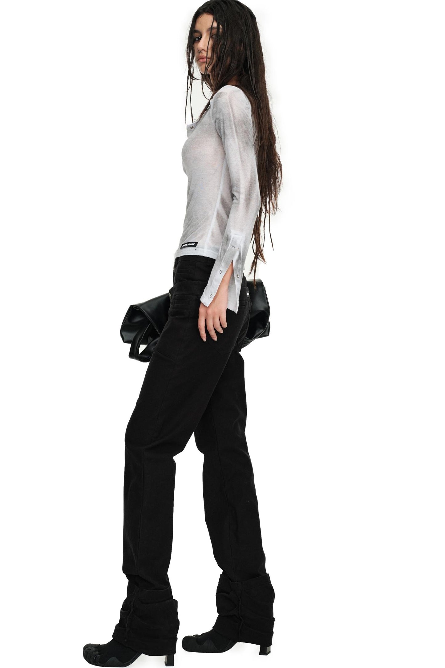 High Waist Pleated Straight Pants