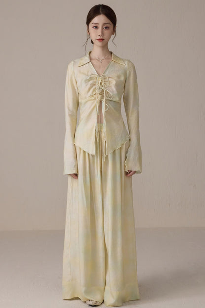 Romantic Silk Tie Cardigan