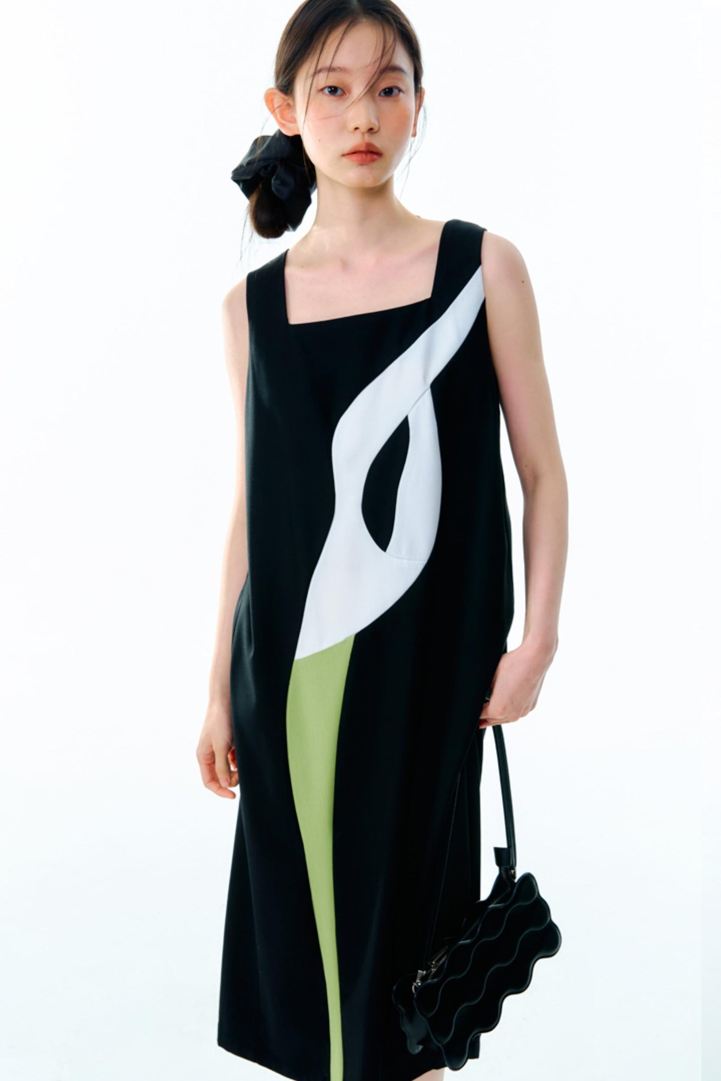 Calla-Lilien-Patchwork-Trägerkleid