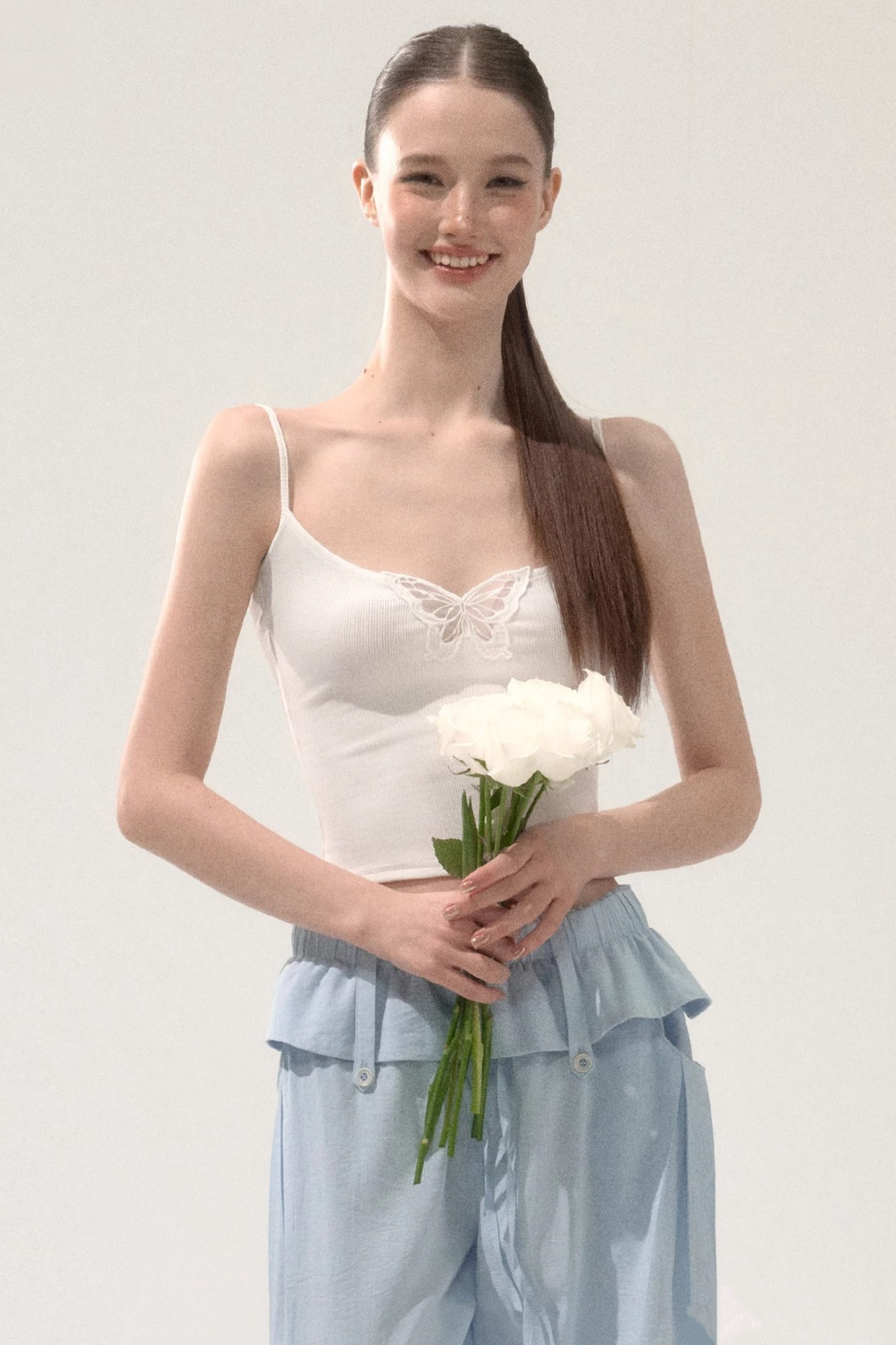 Butterfly Embroidery Camisole