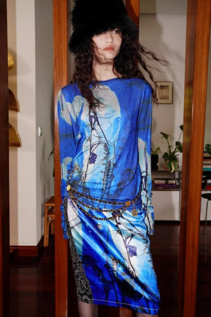 Autumn Niche Printed Sleeve Top