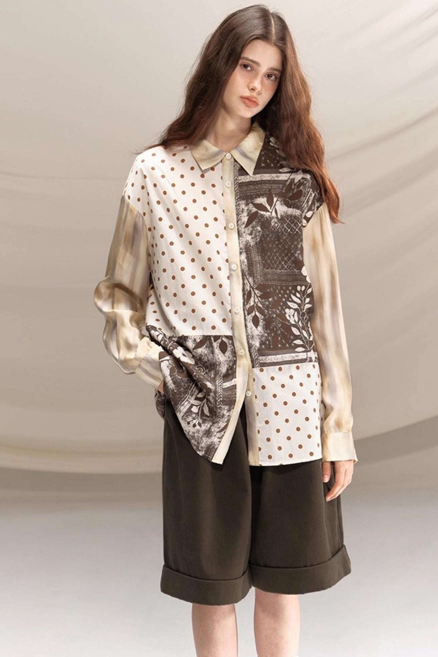 Fireplace Whispers Artistic Loose Shirt