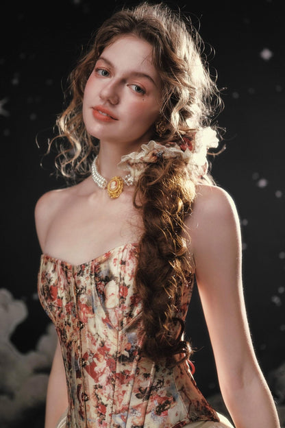 Pinch Waist Corset Skirt Dress Set-Up