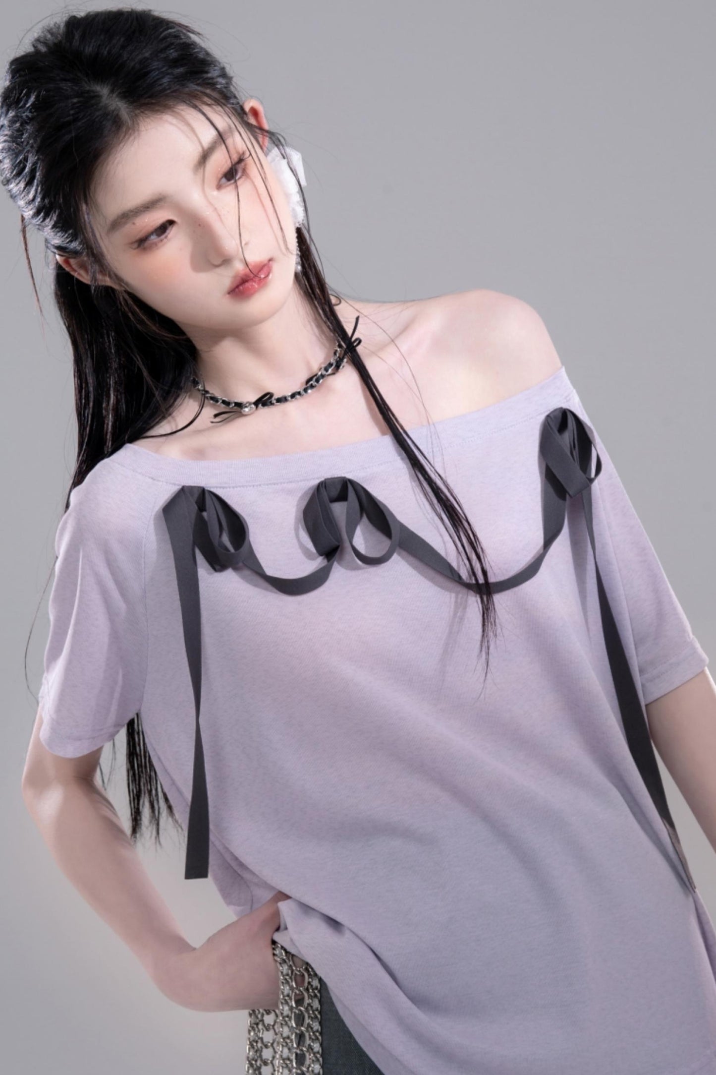 Moonlit One-Shoulder Tee