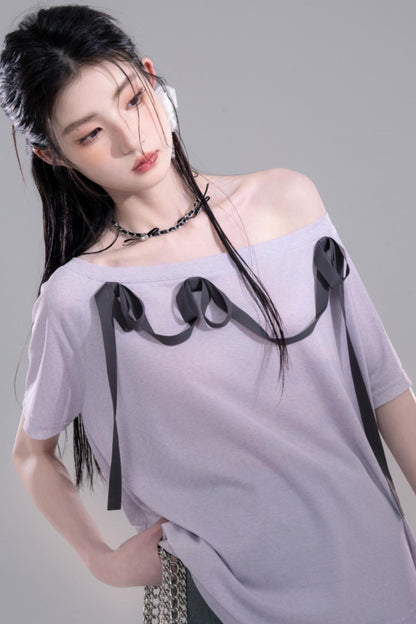 Moonlit One-Shoulder Tee