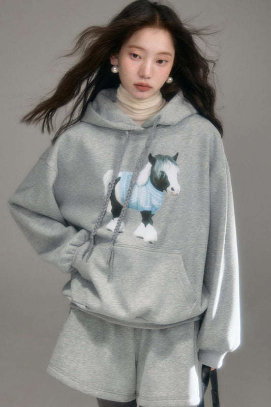 Fleece Hooded Top & Pant Set-Up