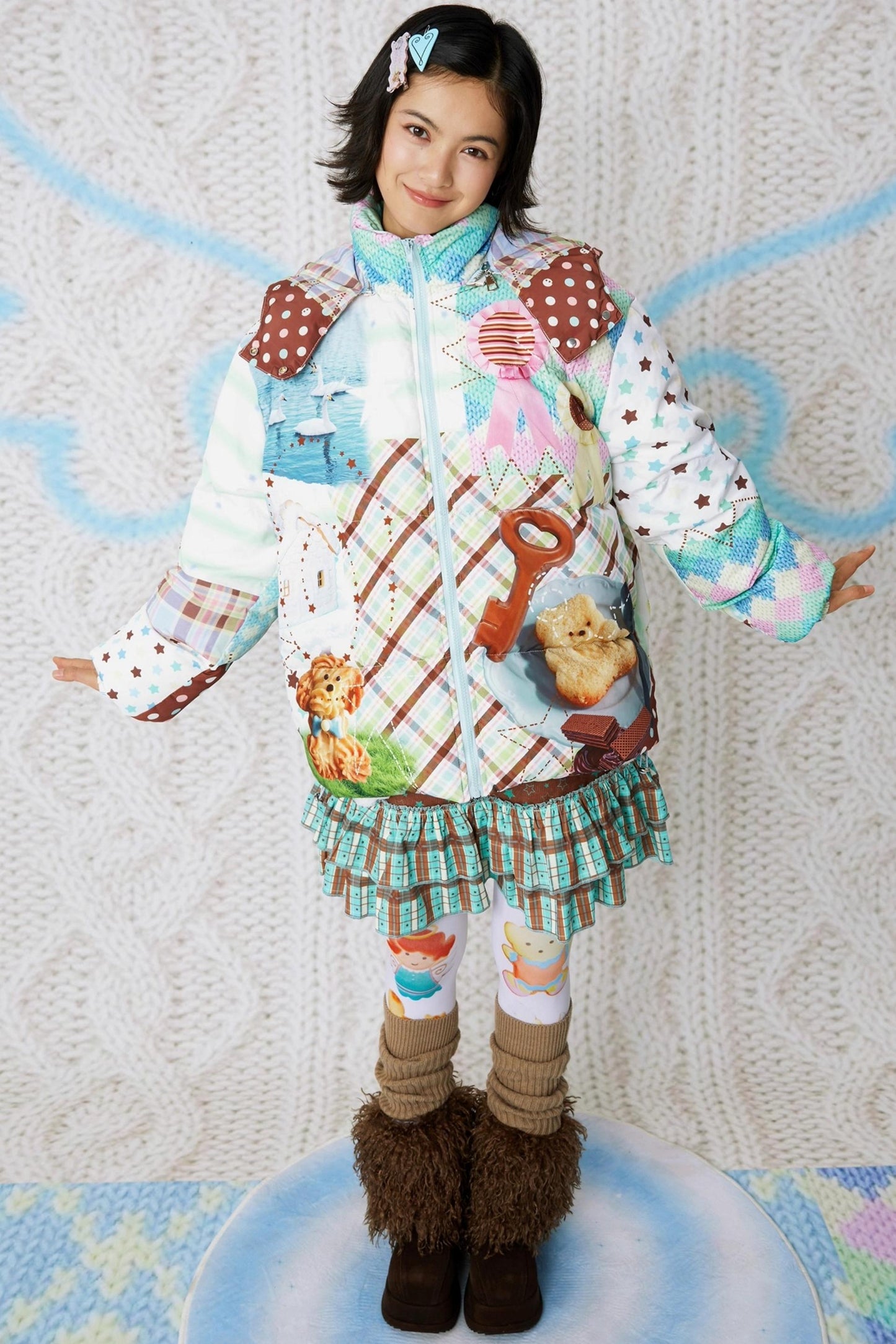 Angel Print Hooded Jacket