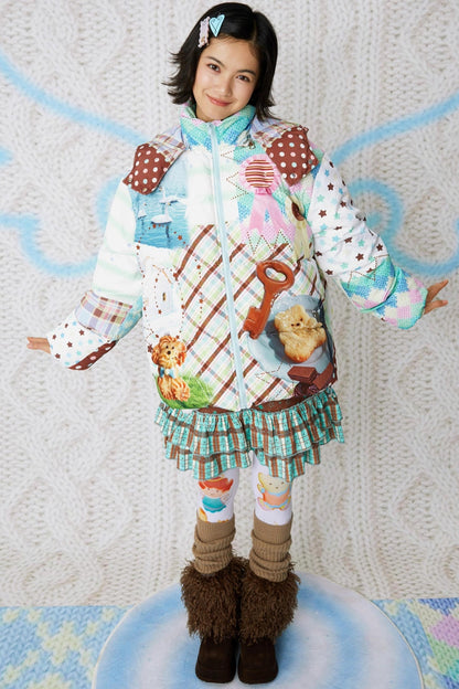 Angel Print Hooded Jacket