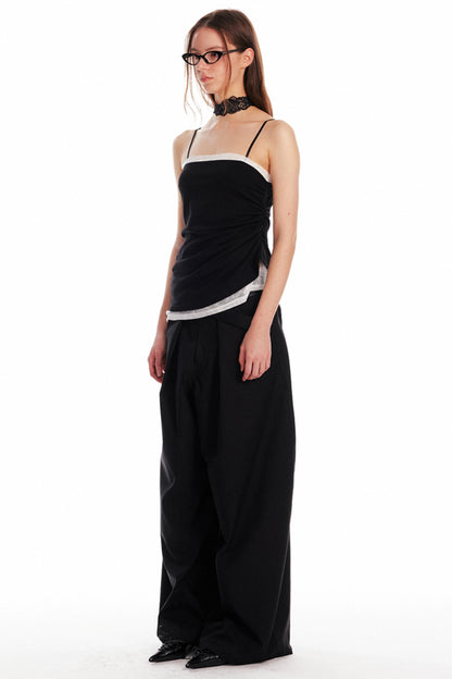 Pleated Lace Camisole