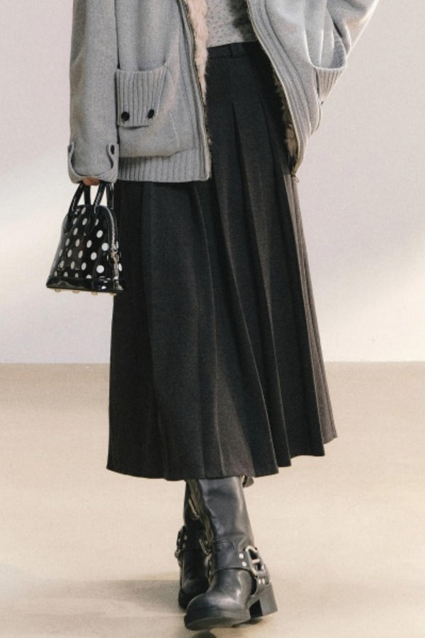 Vintage Woolen A-Line Skirt