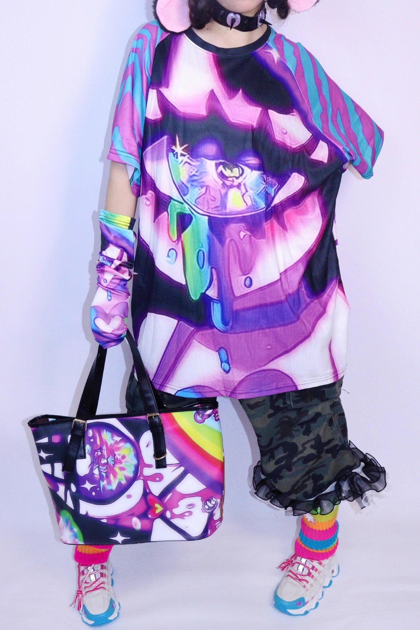 Vintage Cartoon Print Short Sleeve T-Shirt