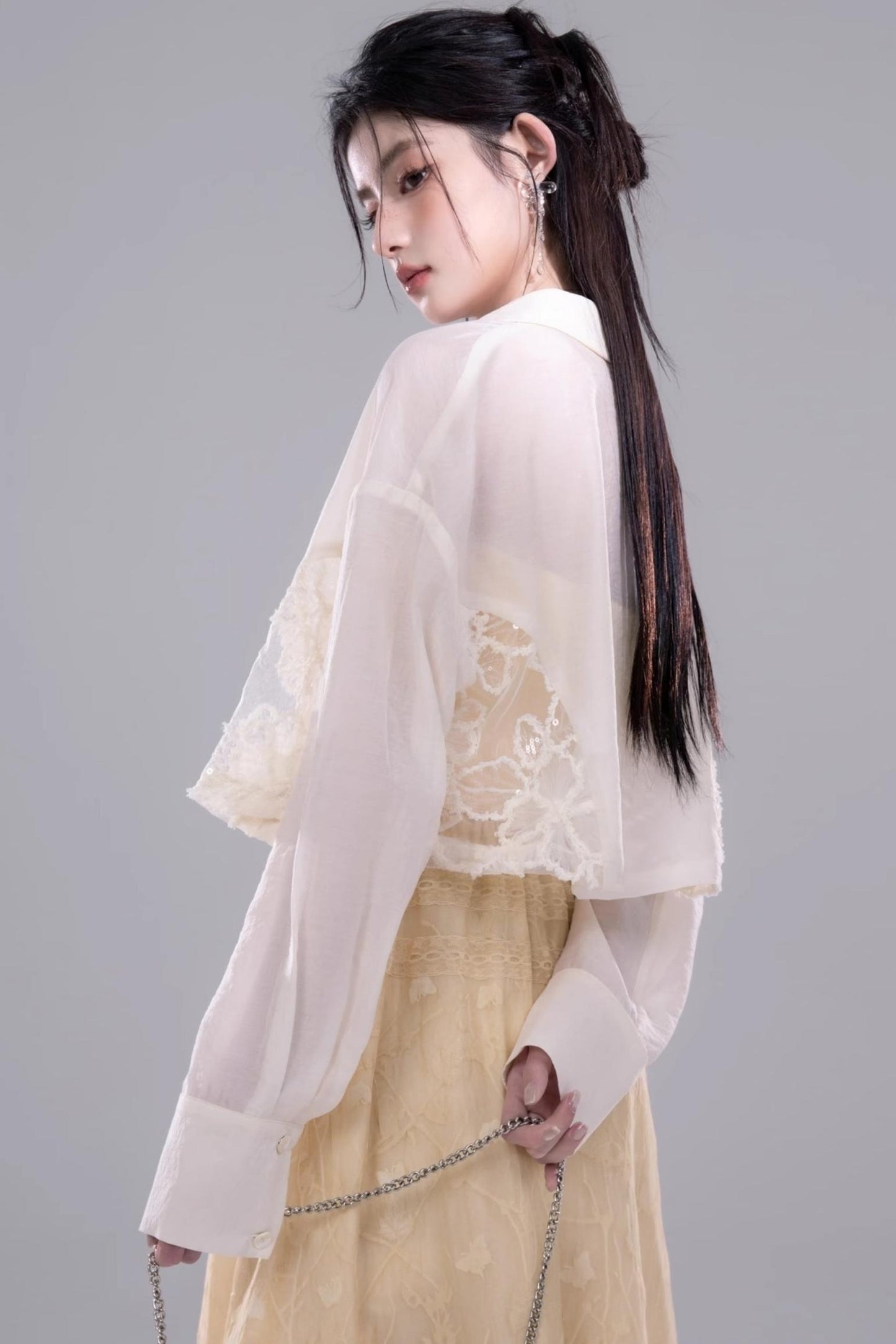 Belle Lace White Shirt