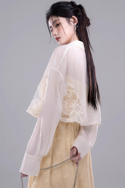 Belle Lace White Shirt