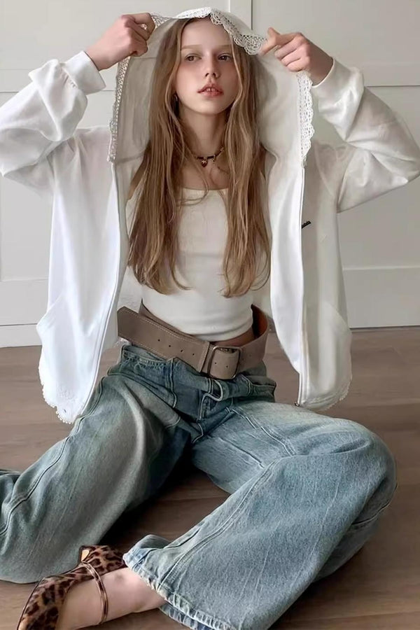 White Moon Cardigan Set