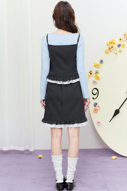 Luxury Lace Halter Bustier Set-Up