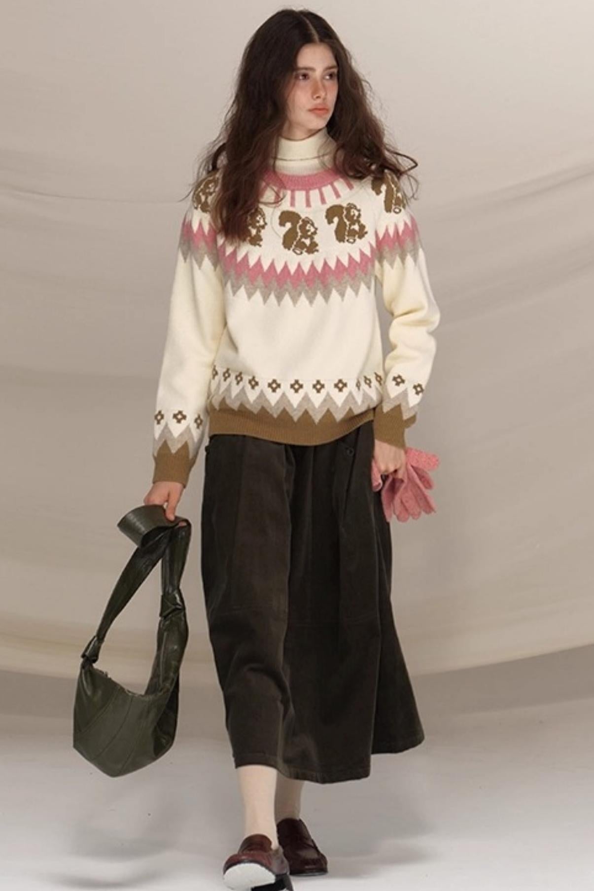 Peach Pinecone Wool Sweater