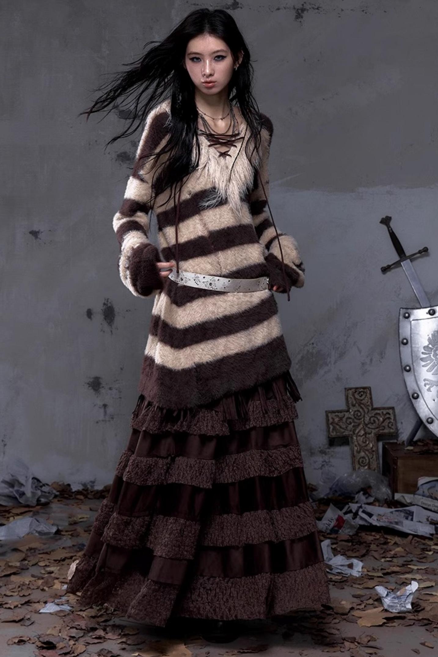 Vintage Street Punk Long Sweater