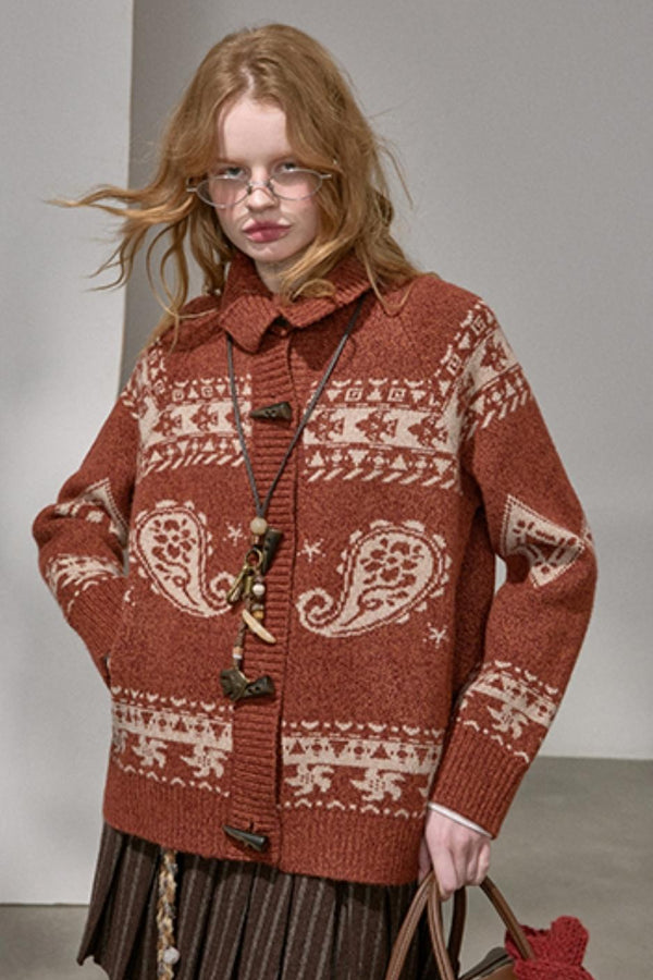 Cashew Island Floral Yarn Jacket