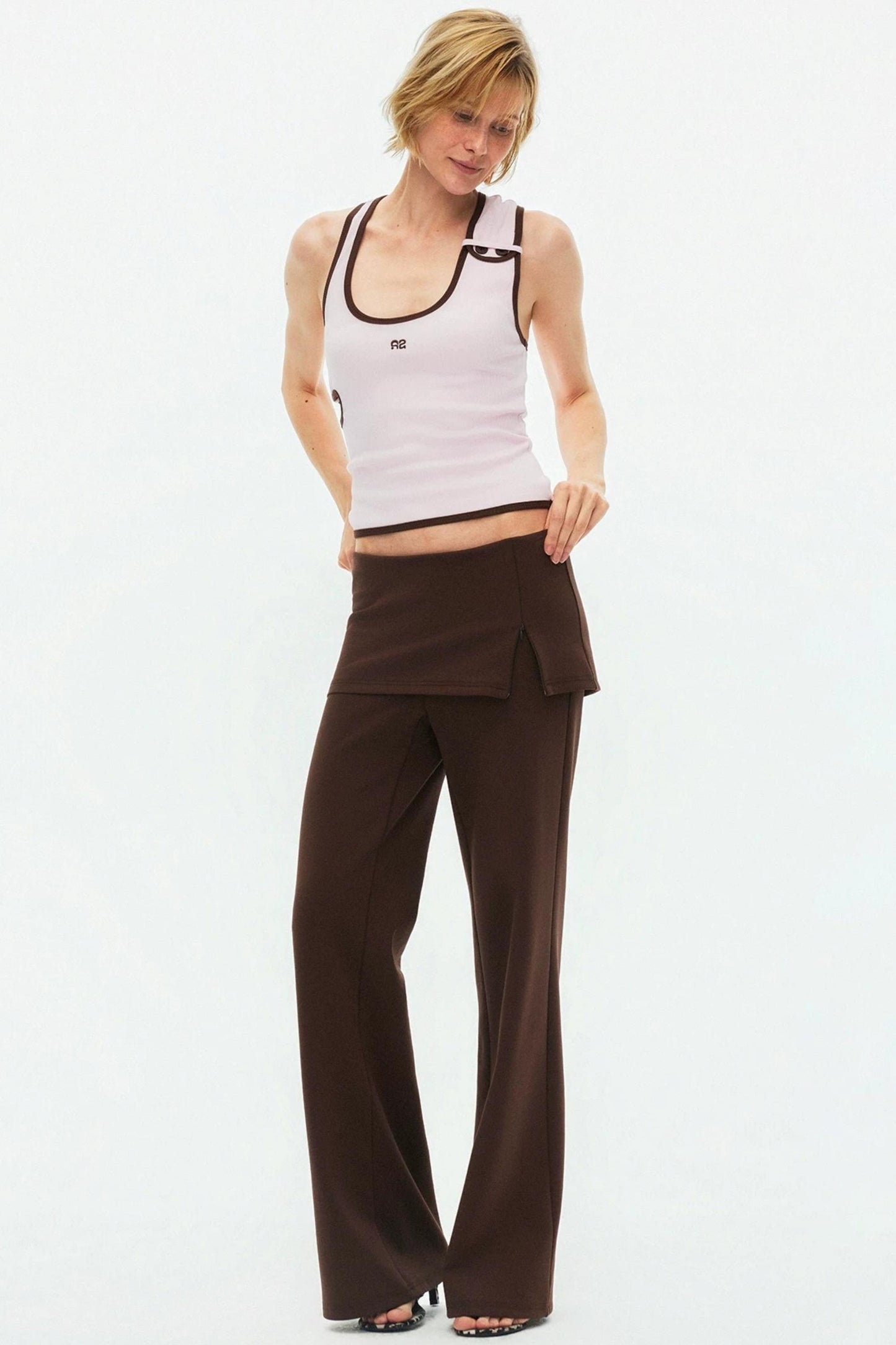 Asymmetrical Color-Blocking Tank Top