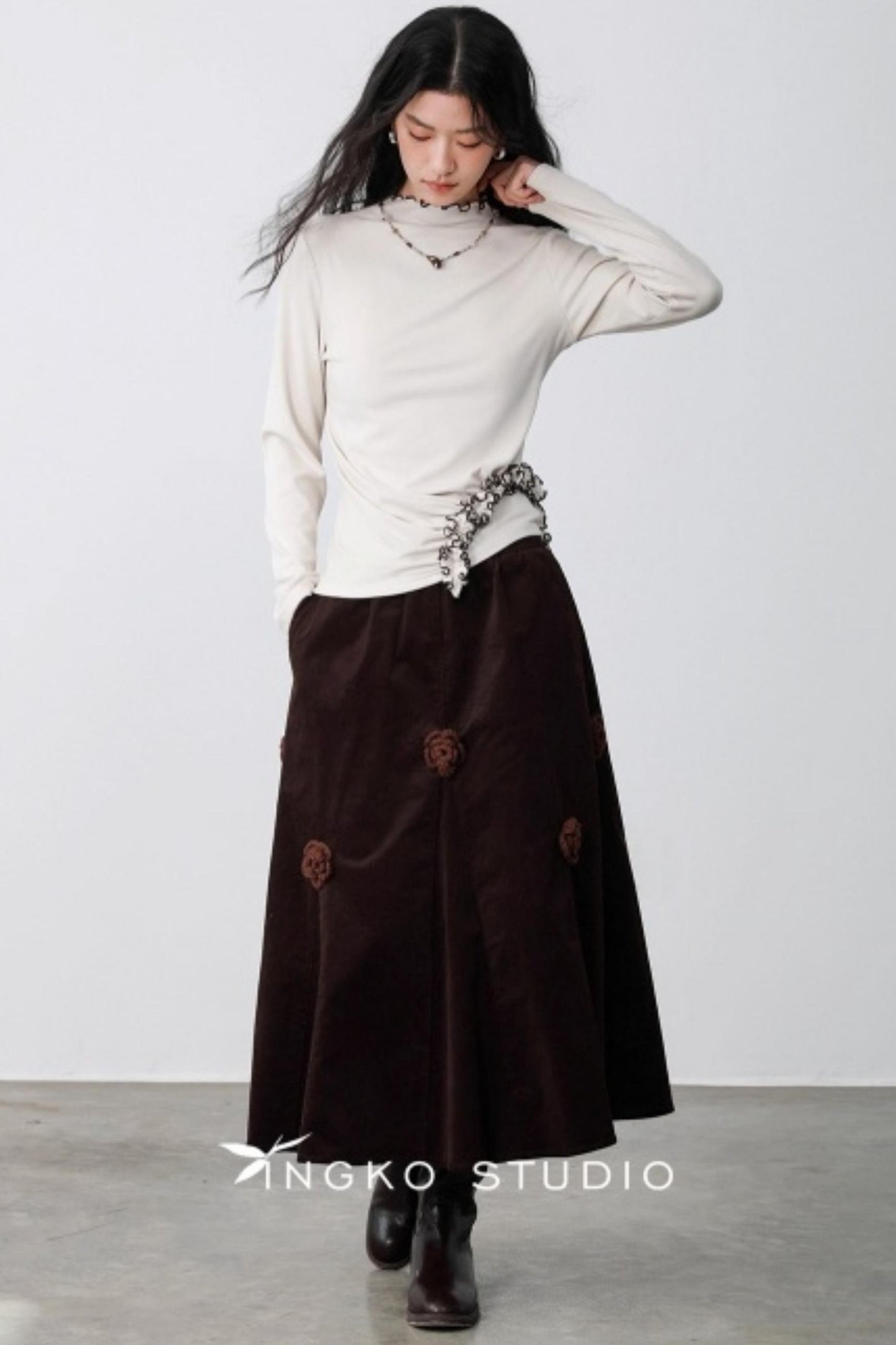 Mica White Ruffled Top