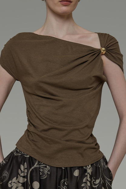 Dark Brown Slim Elegant Tee