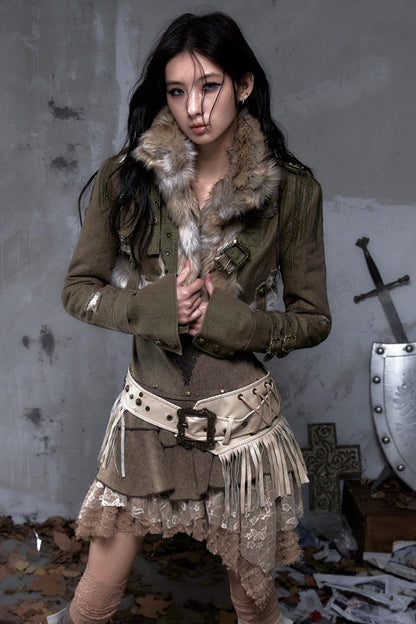 Retro Gold Thread Denim Jacket