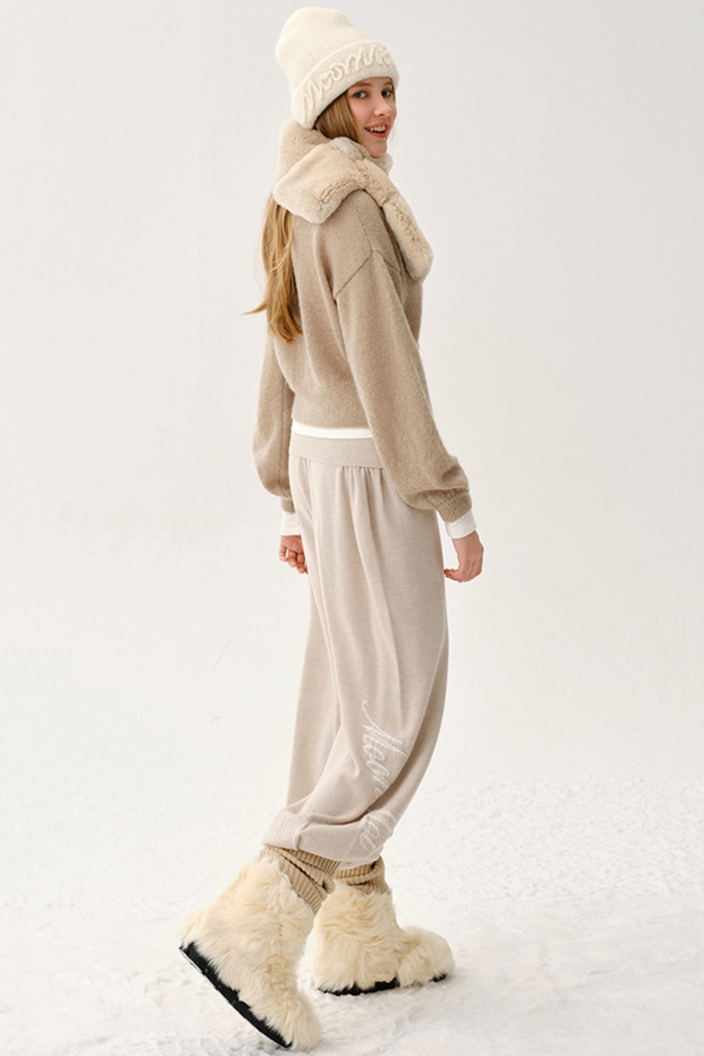 High-End Wool Knit Pants