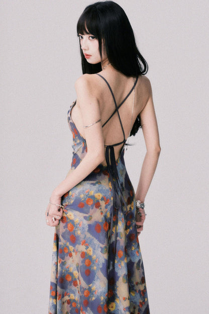 French Halter Swing Dress