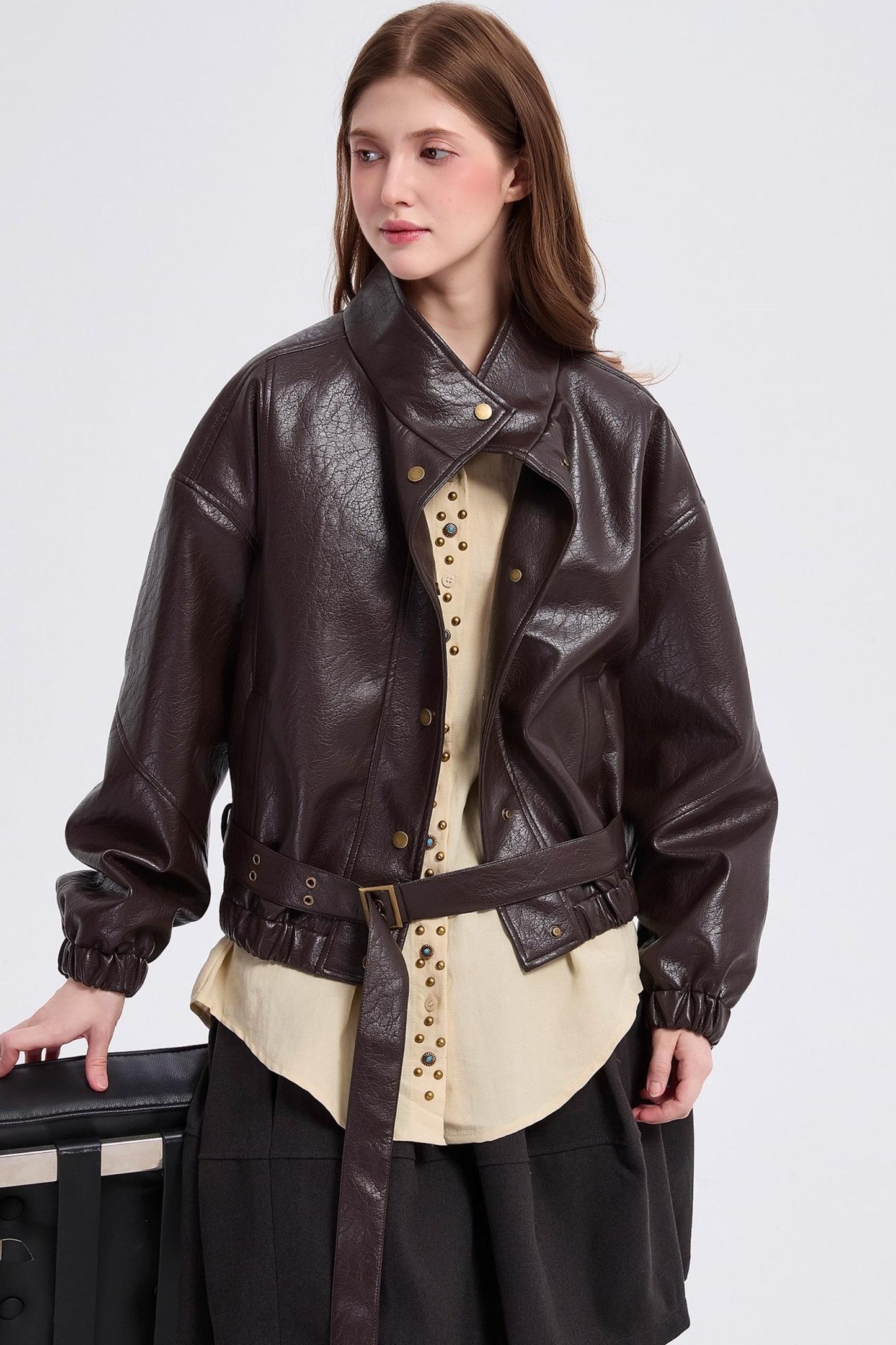 Autumn Burgundy Leather Jacket