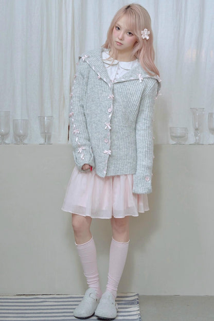 Light Gray Knit Cardigan