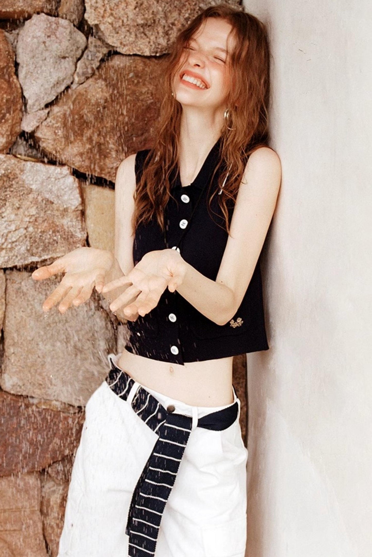 Color-Blocked Knit Tank Top