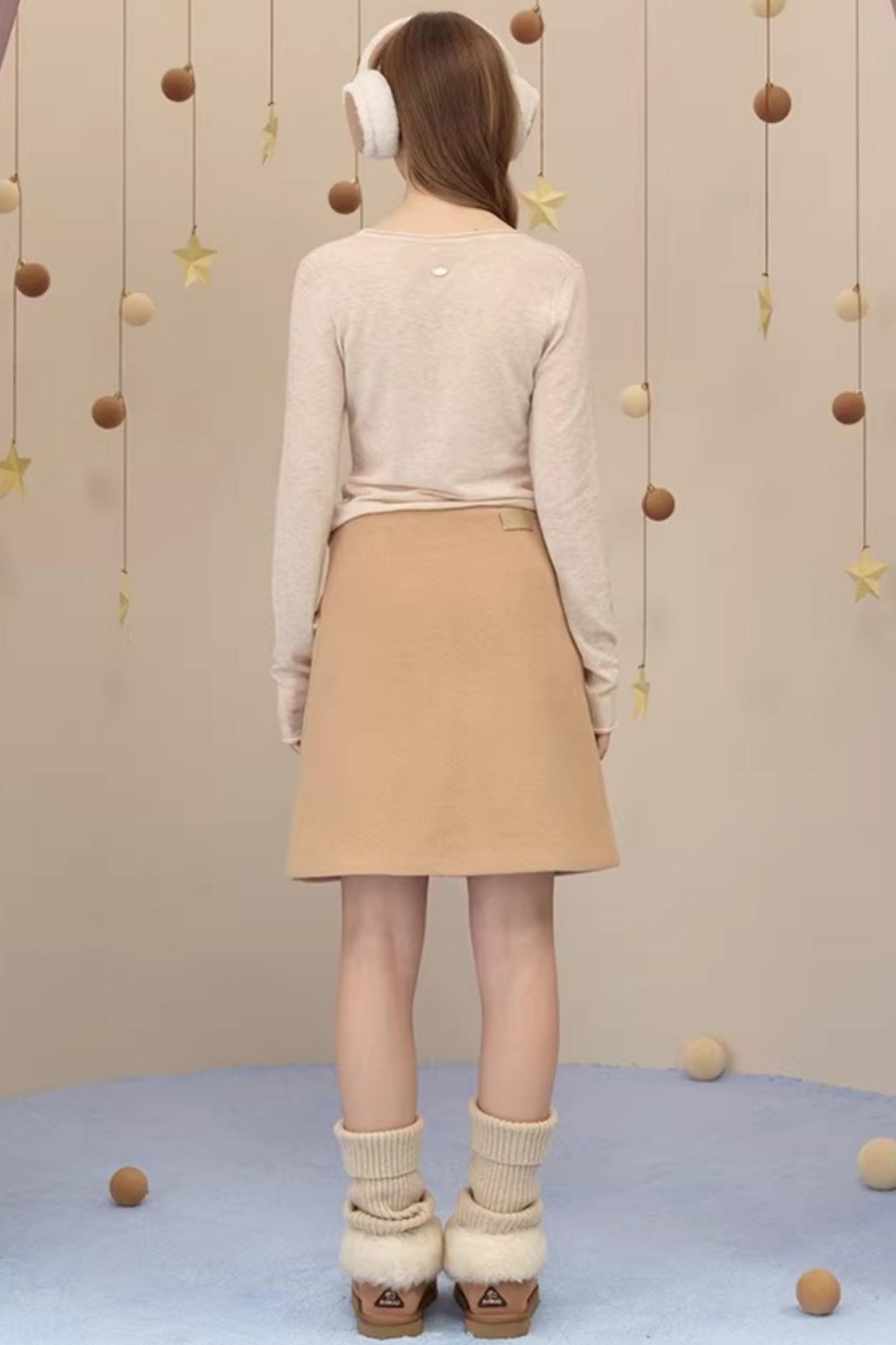 Snow Season Wool A-Line Skirt