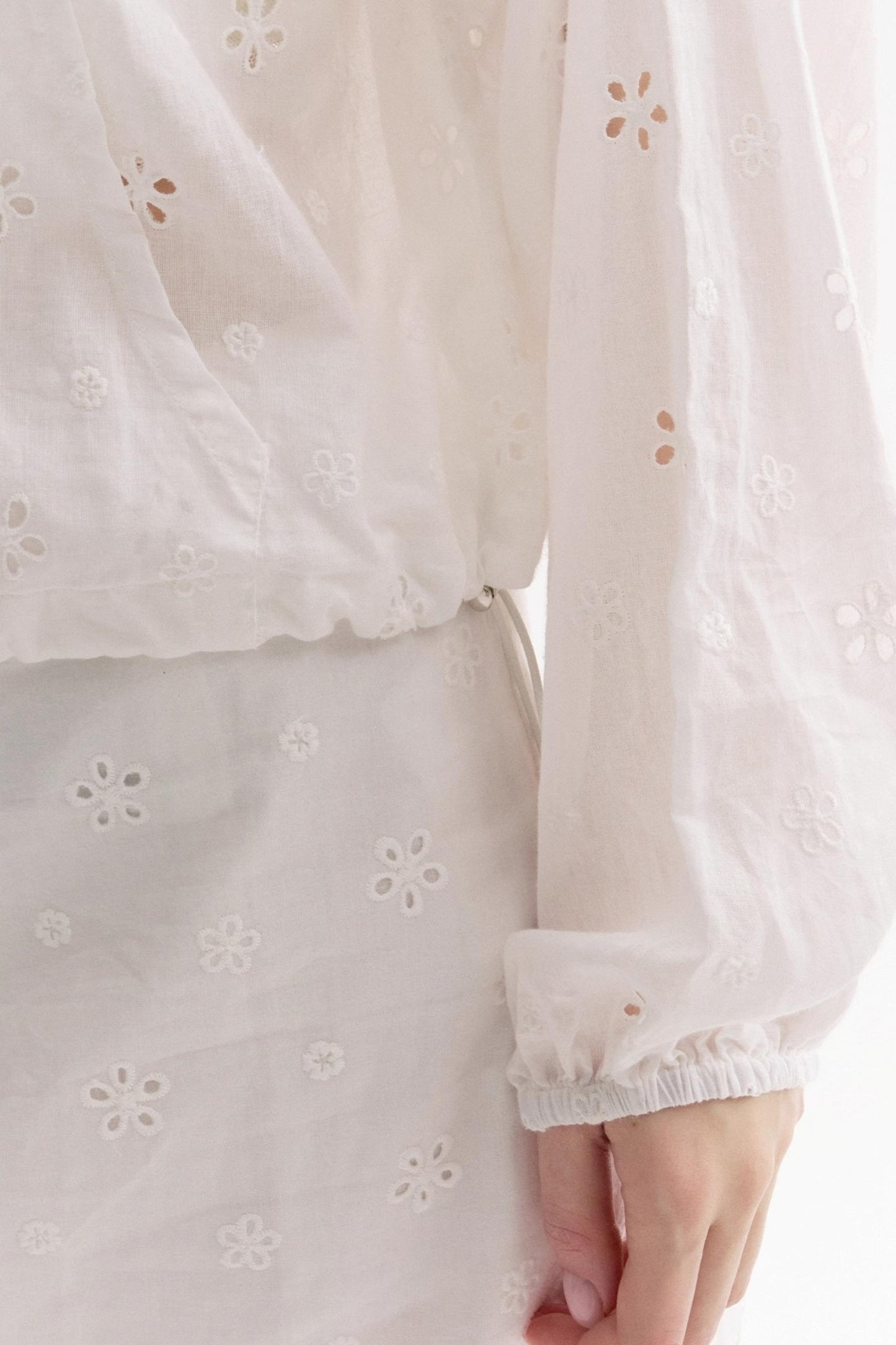 Cotton Lace Cropped Coat